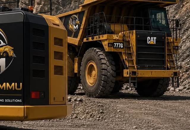 Ngwana Mmu Group branded CAT 777G dump truck at a mine site